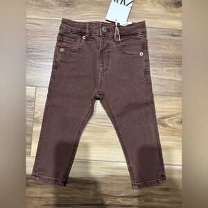 Zara Baby Boy  Chocolate Brown Jeans Size 9-12 months